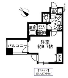 ラクラス日本橋浜町 401 間取り図