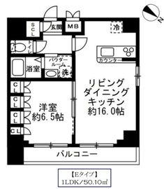 ラクラス日本橋浜町 702 間取り図