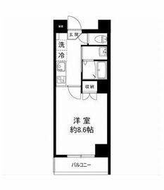 ニューリバー新宿 201 間取り図