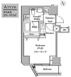 カーサスプレンディッド東麻布 401 間取り図