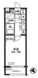 パレステュディオ中目黒 2階 間取り図