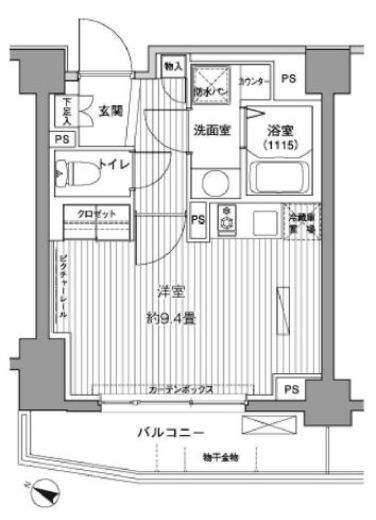 ヒューリックレジデンス茗荷谷 303 間取り図