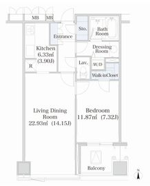 大井町ハイツ 1101 間取り図