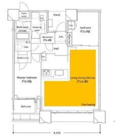 ドゥ・トゥール 24階 間取り図