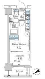 パークアクシス日本橋茅場町 603 間取り図