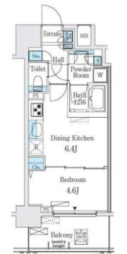 レジディア大手町北 1302 間取り図