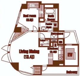 パークビュー西麻布 7階 間取り図