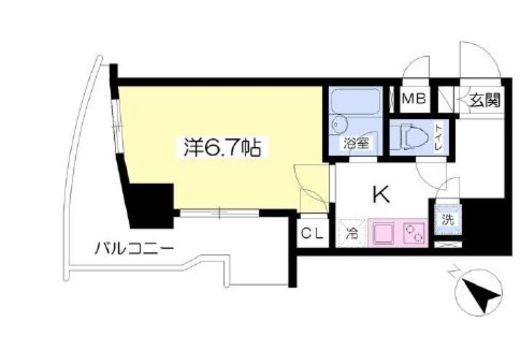 フォレシティ小伝馬町 1303 間取り図