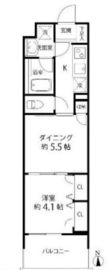 デュオステージ白金高輪 406 間取り図