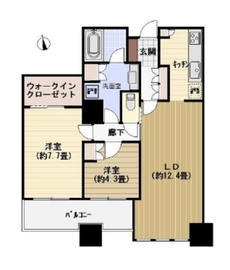 芝浦アイランド グローヴタワー 22階 間取り図