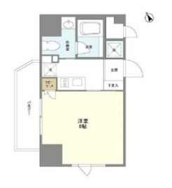 ベルフェリーク浅草橋 1003 間取り図