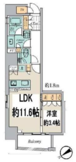 クレストコート清澄庭園 901 間取り図