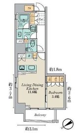 クレストコート清澄庭園 301 間取り図