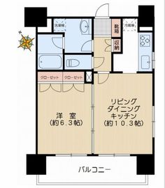 エコロジー白山レジデンス 1401 間取り図