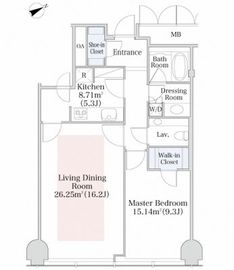 プラティーヌ西新宿 1206 間取り図