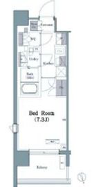 プレジリア新富町 706 間取り図