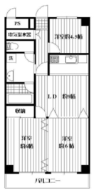 ライオンズマンション麻布十番 3階 間取り図