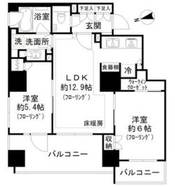 パークリュクス虎ノ門 17階 間取り図