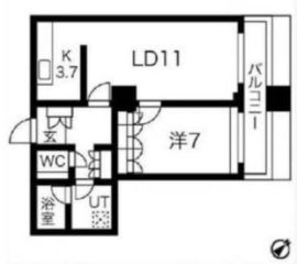 グランパークハイツ 402 間取り図