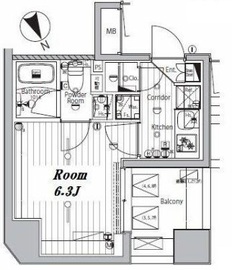 メイクスデザイン品川戸越 301 間取り図