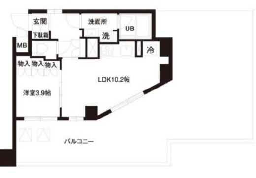 レジディア白金高輪 406 間取り図