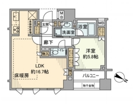 パークホームズ日本橋浜町ザテラス 7階 間取り図