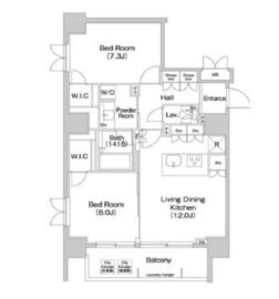 コンフォリア麻布EAST 801 間取り図