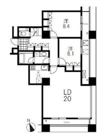 グランパークハイツ 803 間取り図