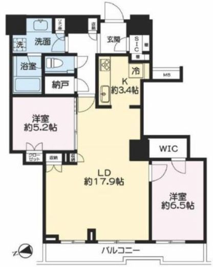 富久クロスコンフォートタワー(Tomihisa Cross)  45階 間取り図