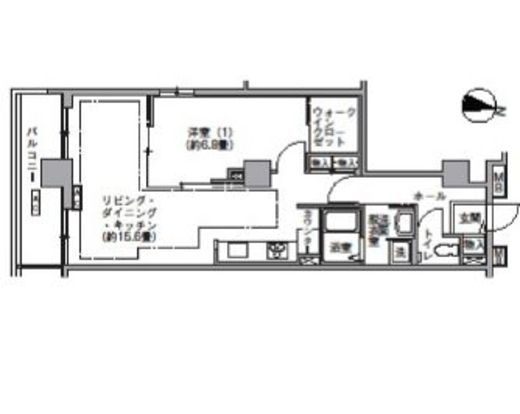 トリニティー芝浦 1109 間取り図