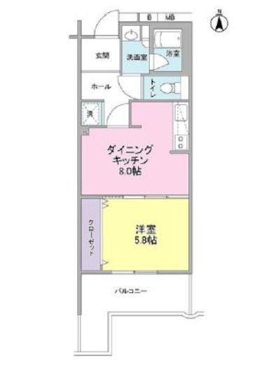 コーポレート池尻 204 間取り図