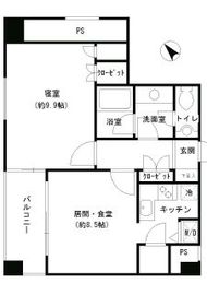 NBF芝公園ビルインターレジデンス 1101 間取り図