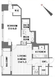 元麻布ヒルズ フォレストタワー 13階 間取り図