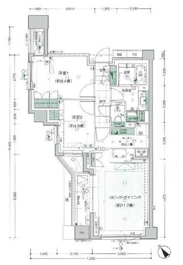 ザ・パークハウス上目黒ピアース 5階 間取り図