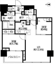 ブリリアタワー代々木公園クラッシー 3階 間取り図