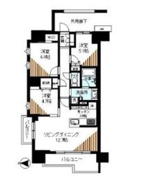 プラウド東陽町サウス 7階 間取り図