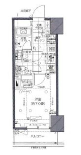 ピアース赤坂 202 間取り図