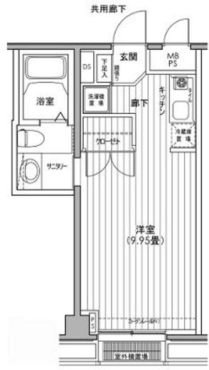 カスタリア都立大学 204 間取り図