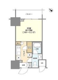 パークリュクス白金高輪 7階 間取り図