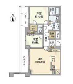 パークコート渋谷大山町ザプラネ 4階 間取り図