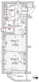 ガーラ・ヒルズ武蔵小山 2階 間取り図