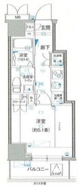 ミテッツァ北品川 5階 間取り図