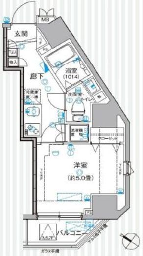 ミテッツァ北品川 5階 間取り図