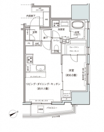 朝日マンション五反田 305 間取り図