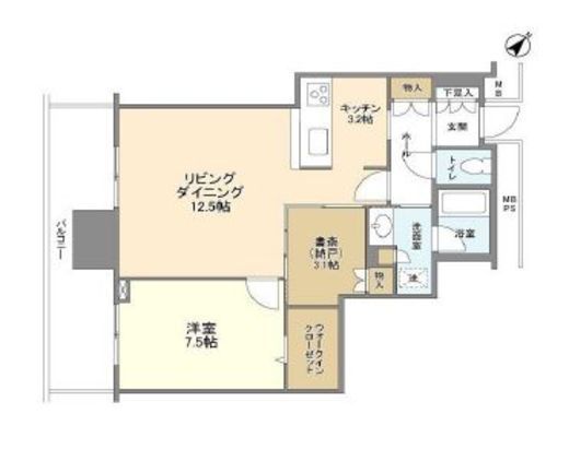 リガーレ日本橋人形町 21階 間取り図