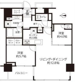 ブリリアタワー代々木公園クラッシー 16階 間取り図