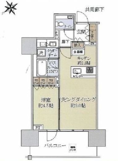 グランドヒルズ恵比寿 6階 間取り図