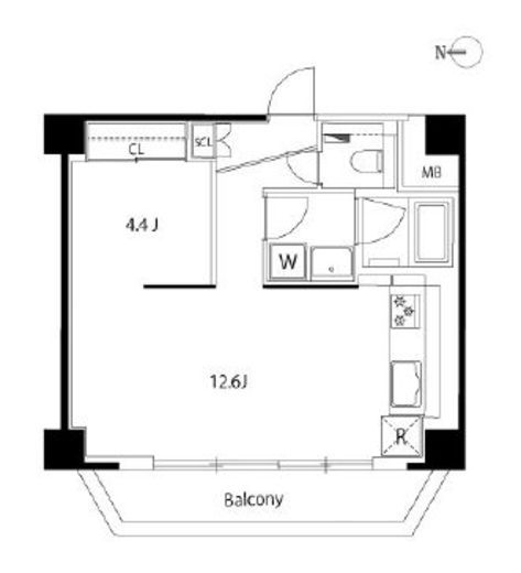 ラ・アトレ御苑内藤町グランガーデン 5階 間取り図