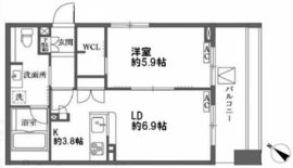カスタリア大森 605 間取り図