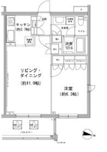 ヒューリックコート雪が谷 219 間取り図